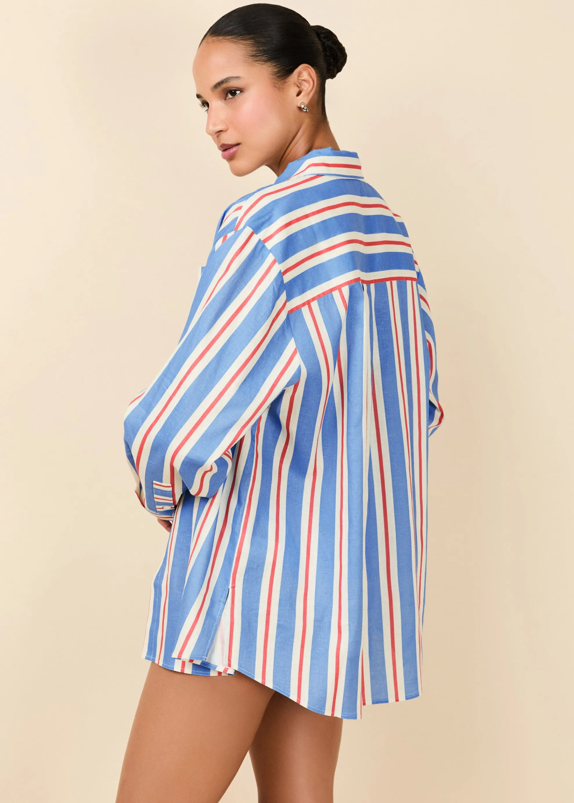 Avril Button Down Americana Stripe