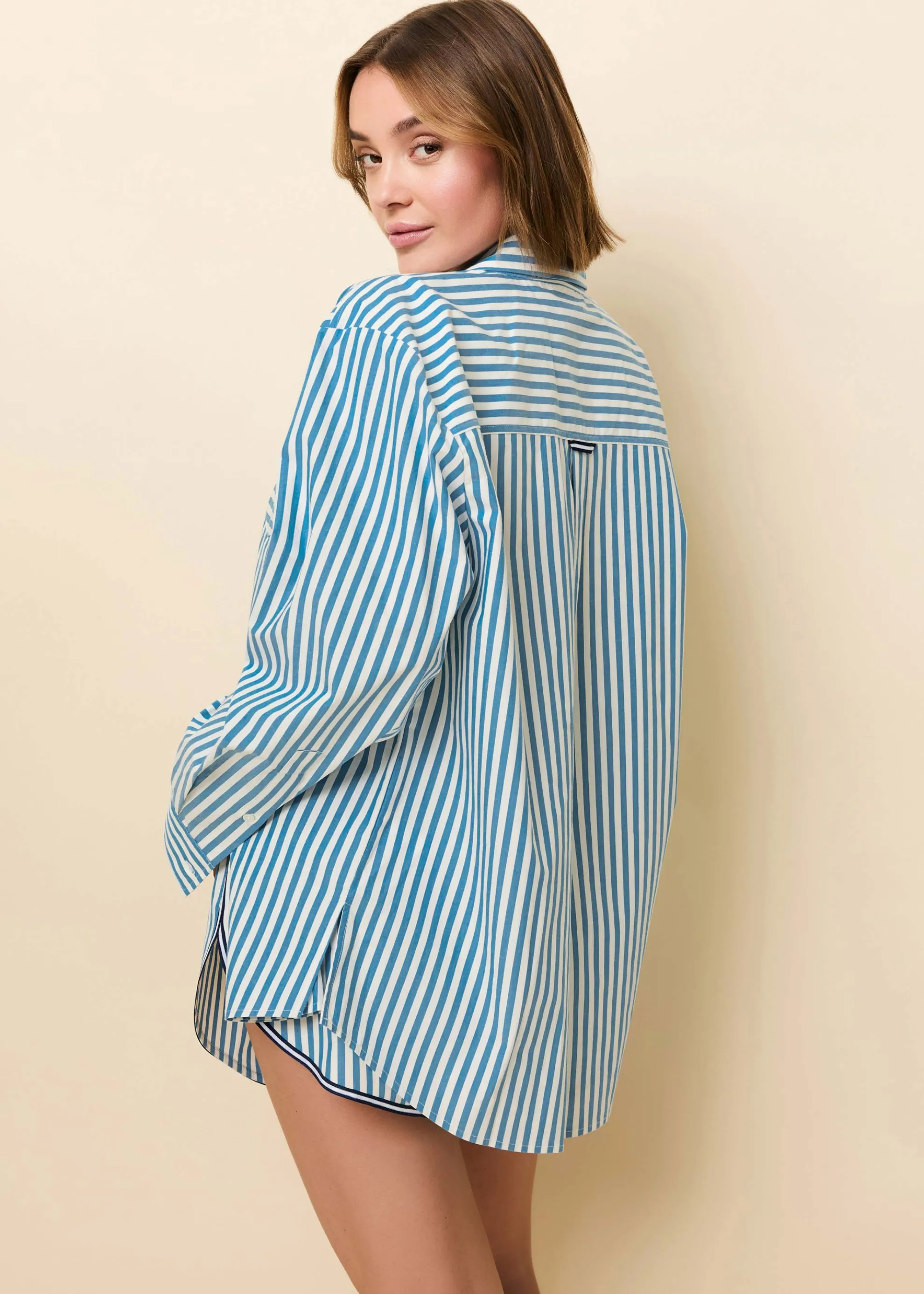 Avril Button Down Shirt French Blue / Brule Stripe