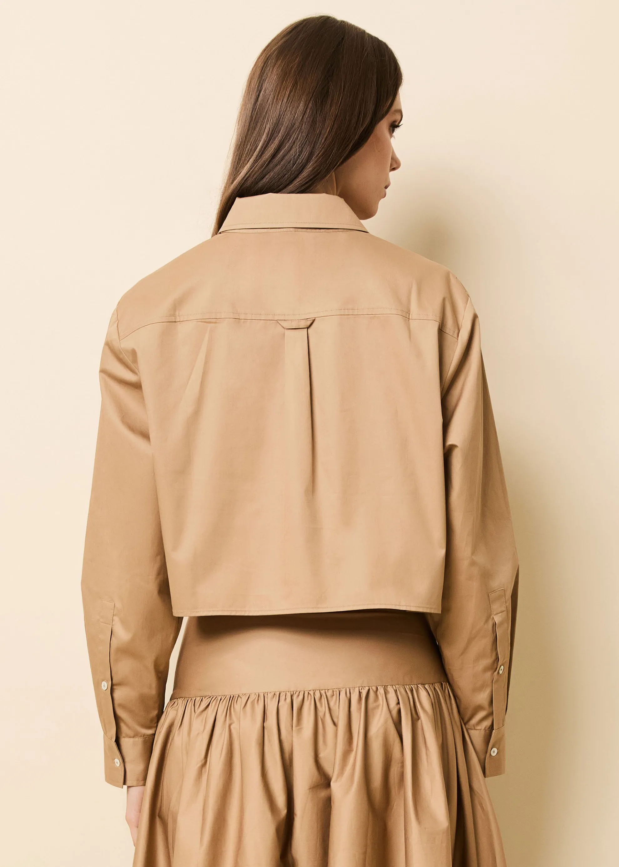 Cropped Avril Top Camel