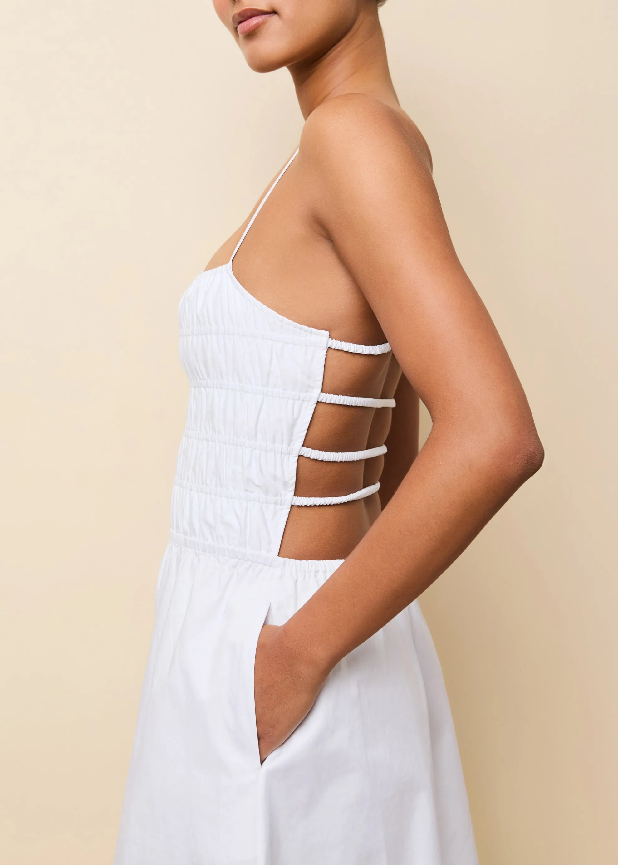 Delta Midi Dress Optic White