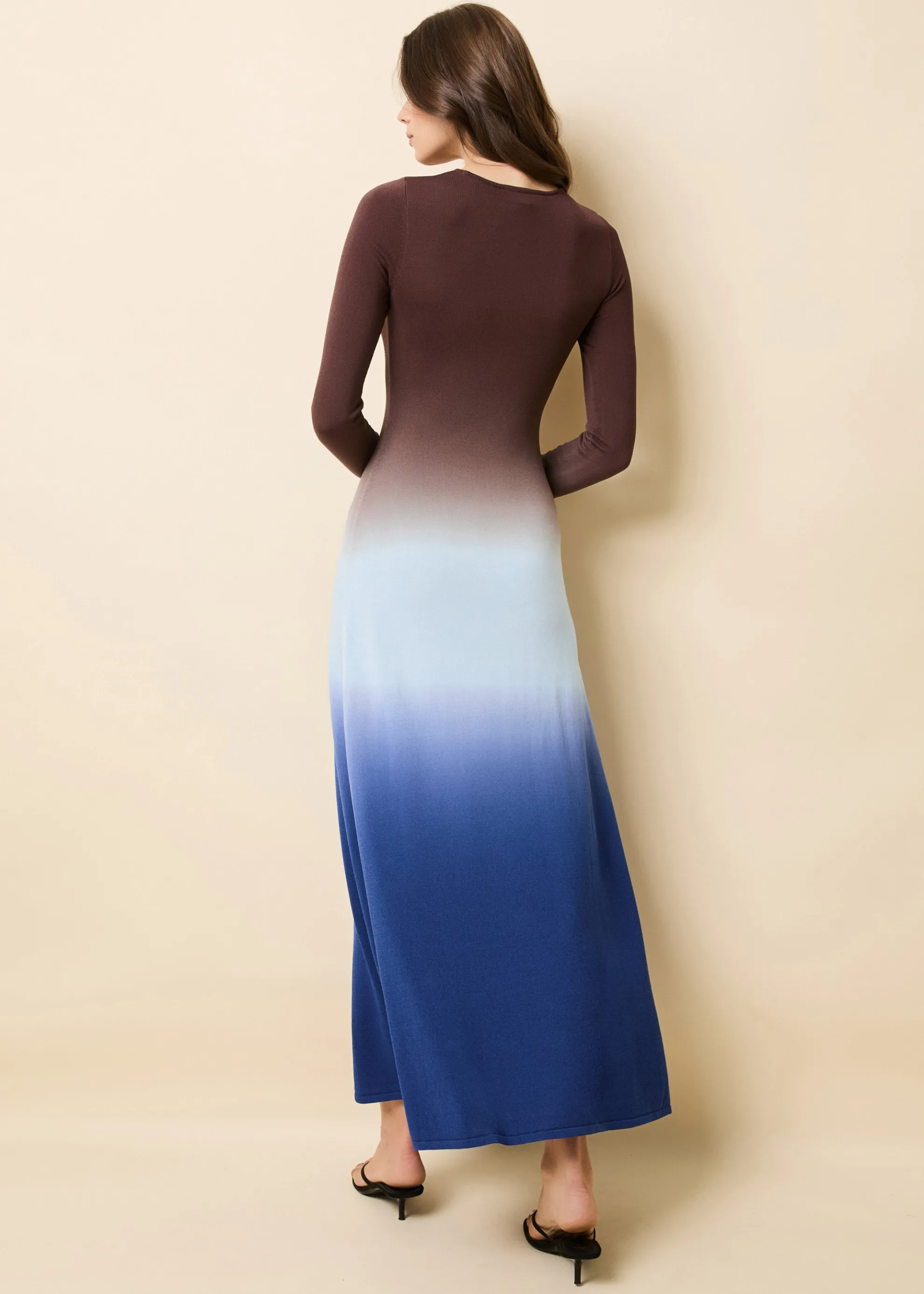 Dora Dress Ombre Twilight / Raisin Brown