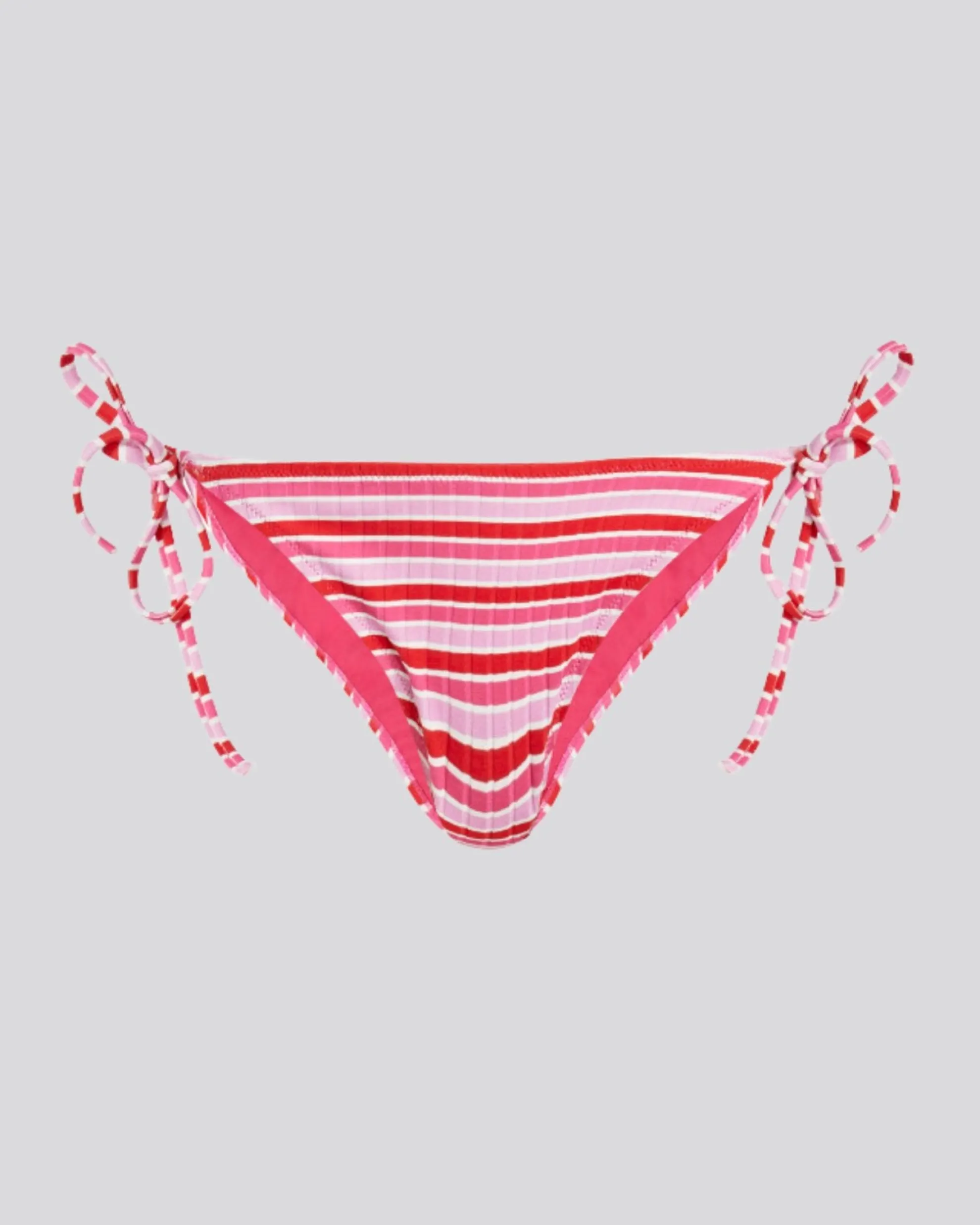 Iris Ribbed Bikini Bottom Pink Multi Stripe