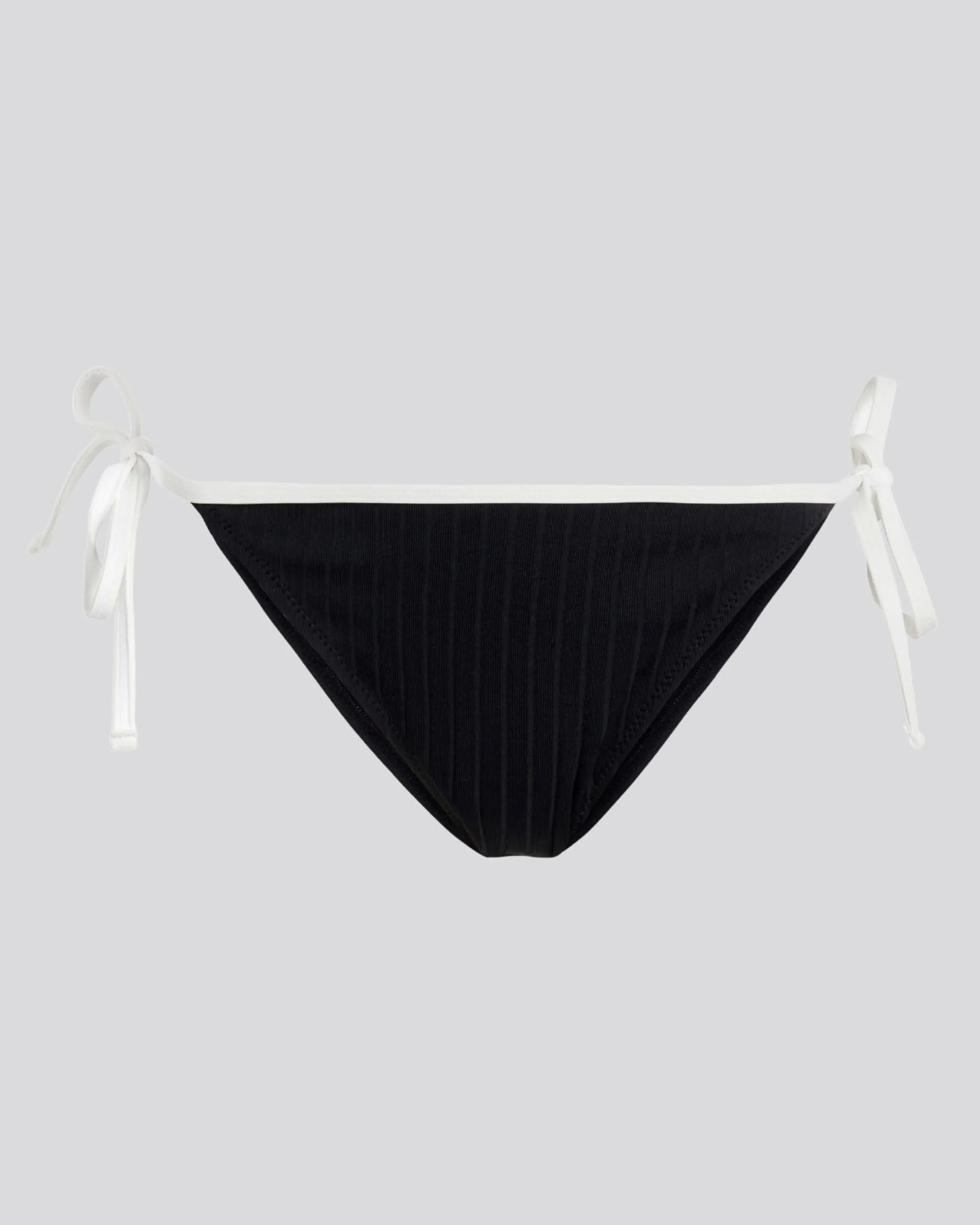 Iris Ribbed Bikini Bottom Noir / Optic White