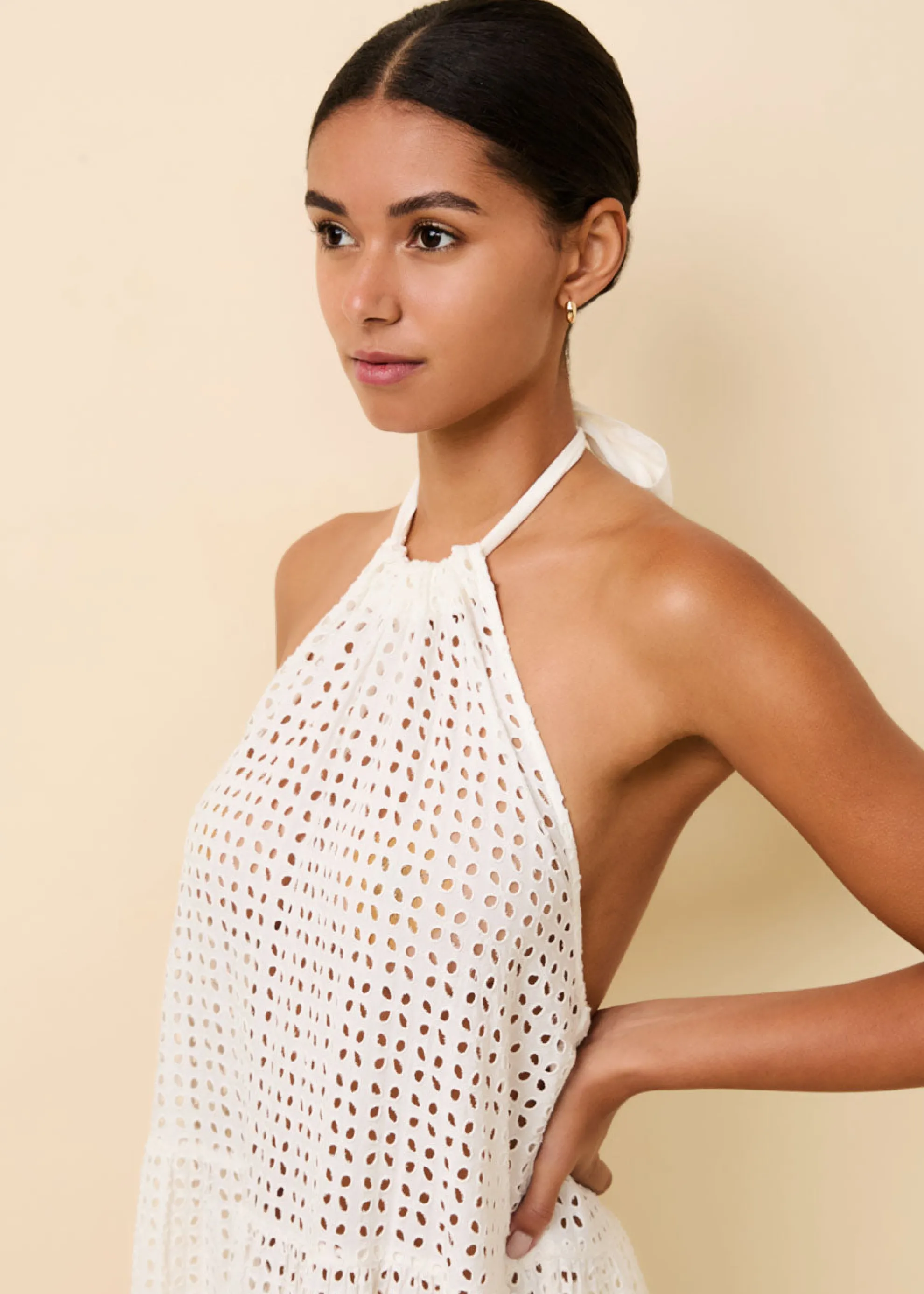 Kai Dress Leaf Eyelet Brule