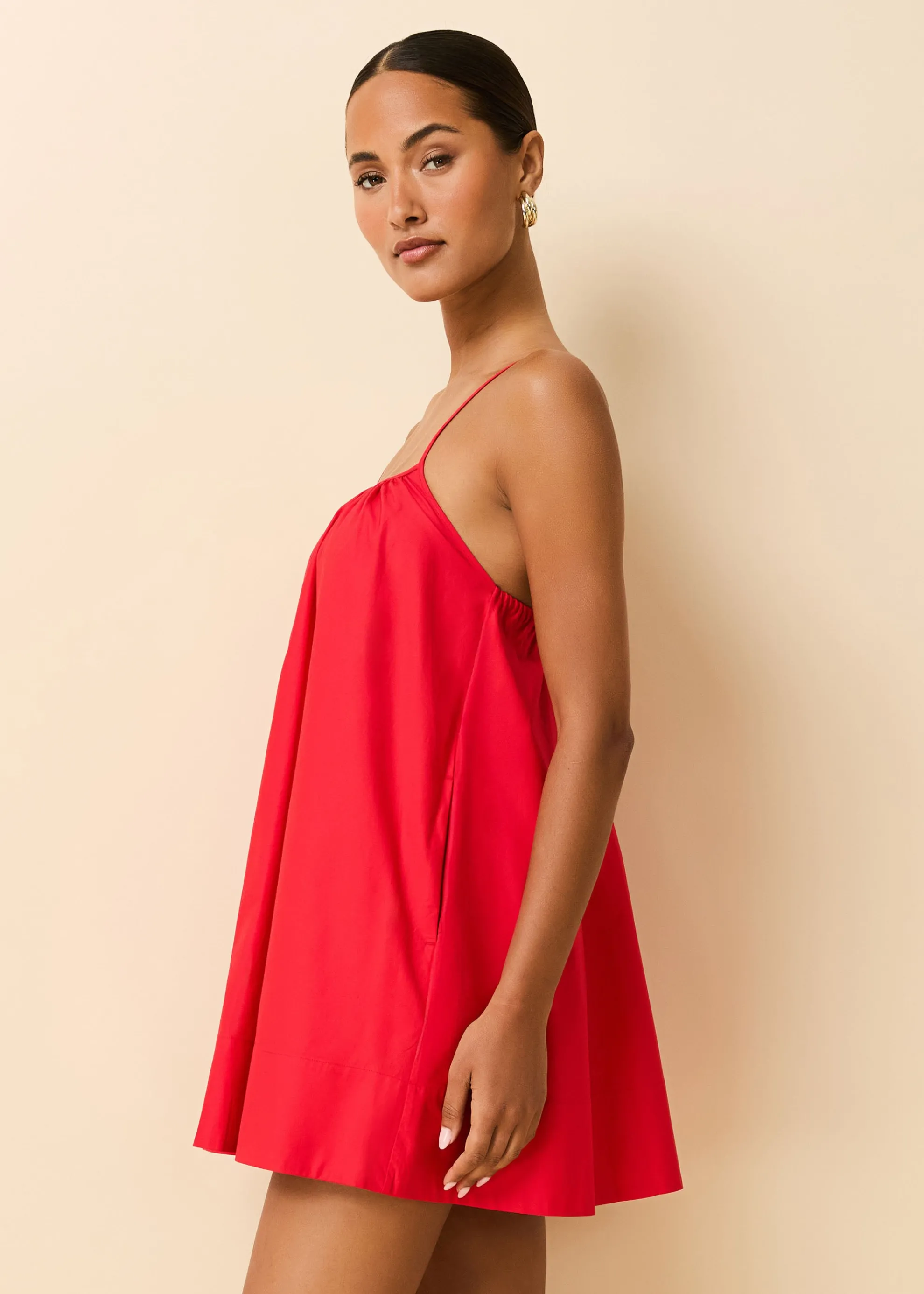 Lindsay Dress Lipstick Red