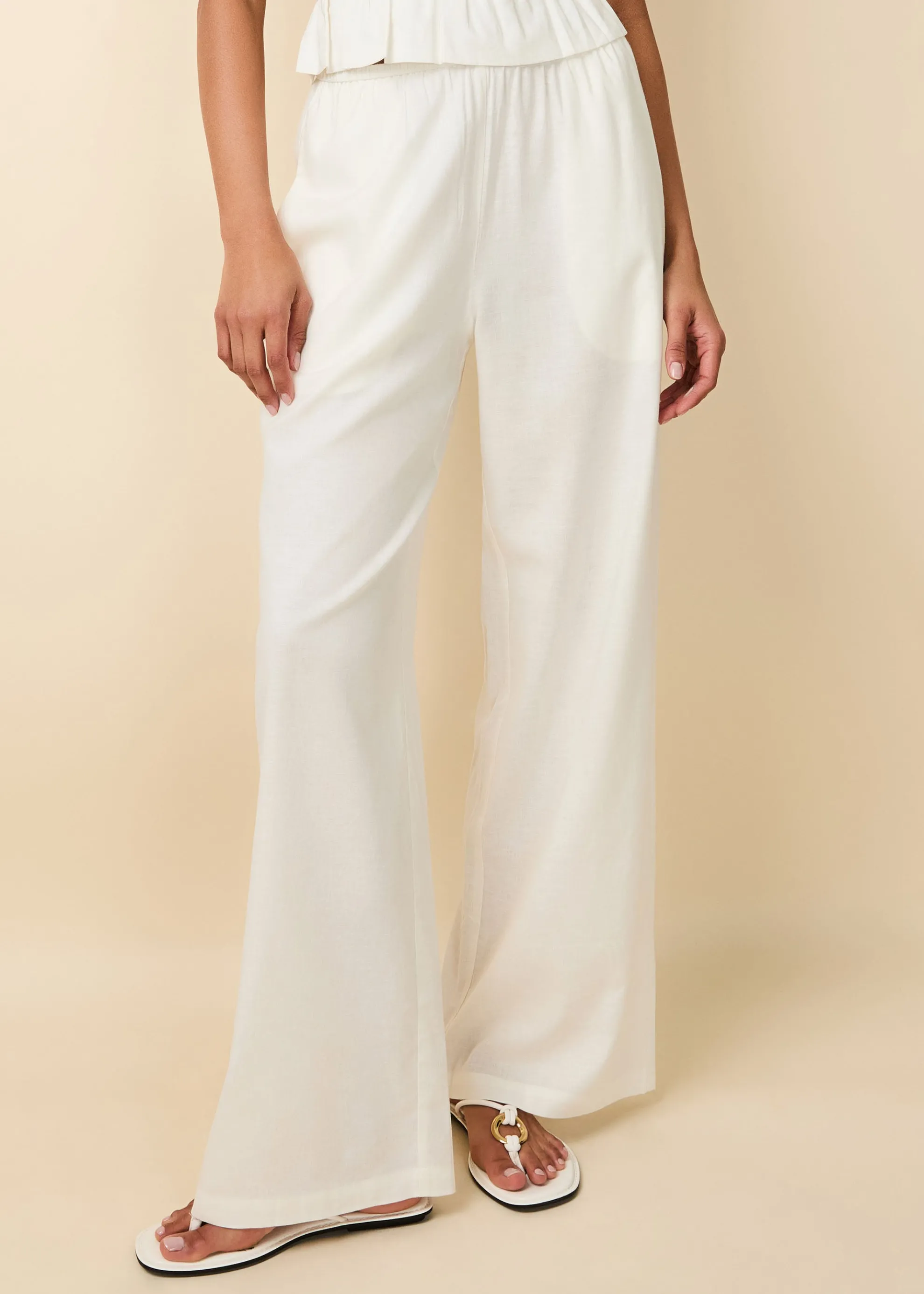 Linen Monaco Pant Optic White