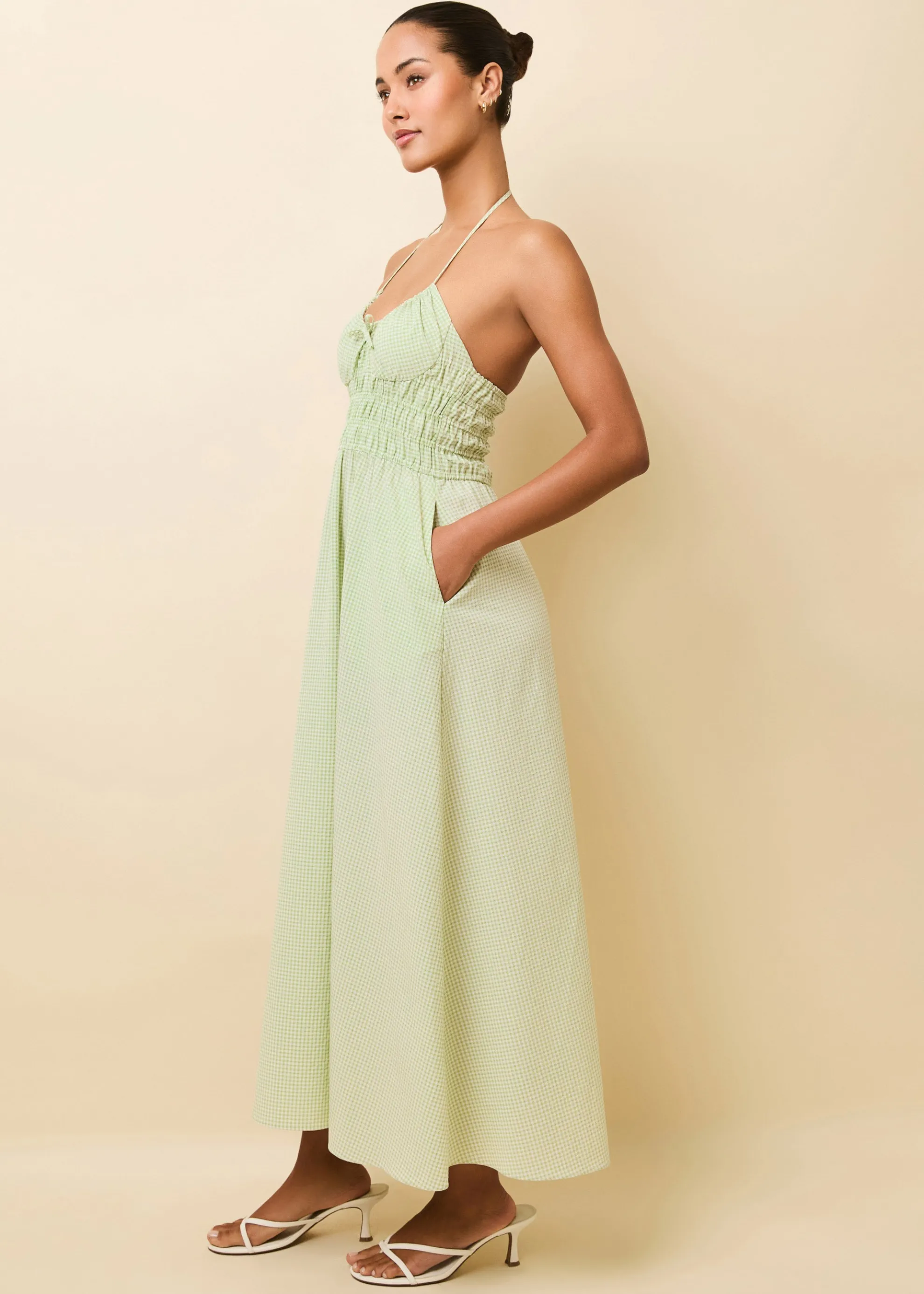 Lolita Dress Matcha Gingham