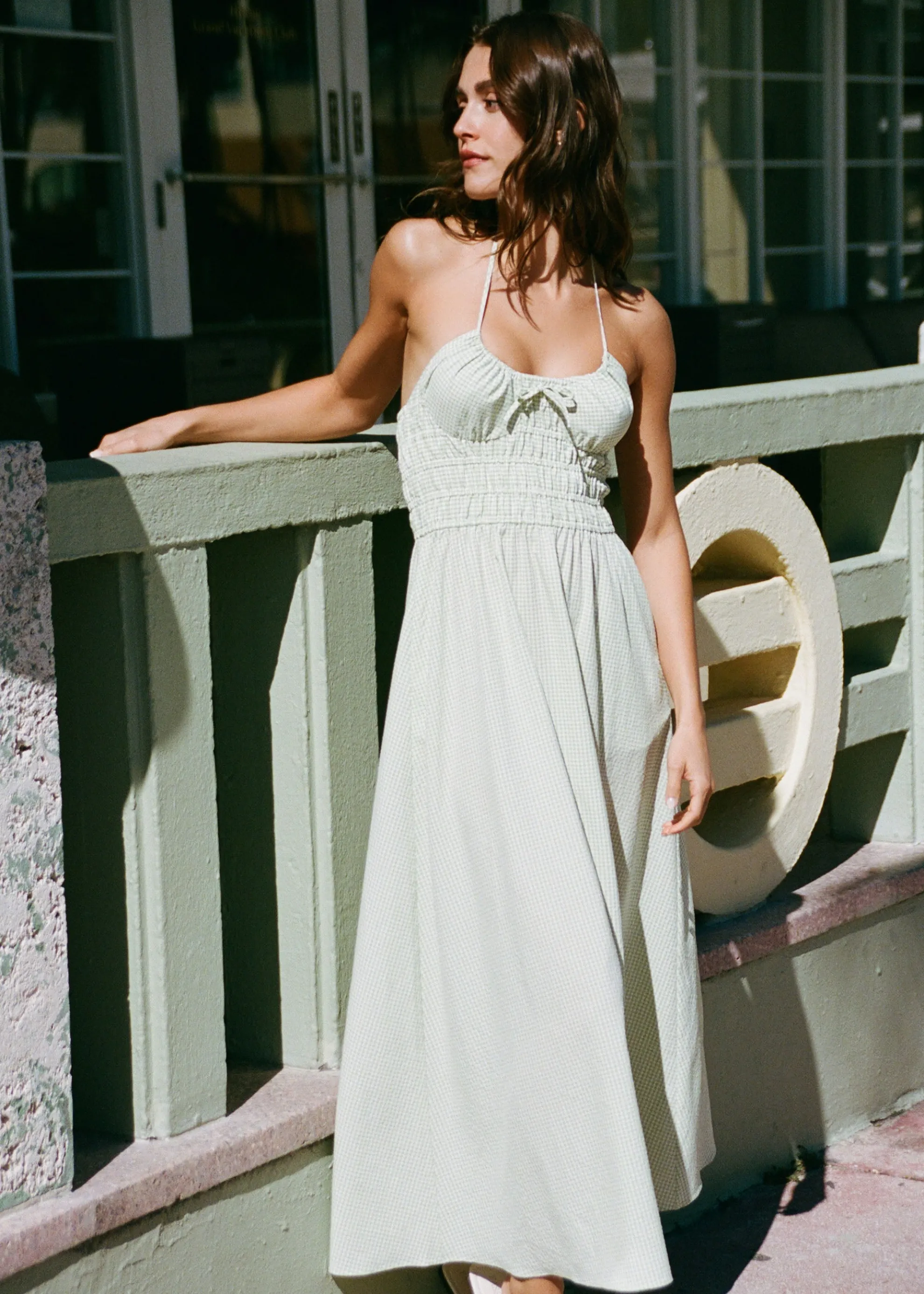 Lolita Dress Matcha Gingham