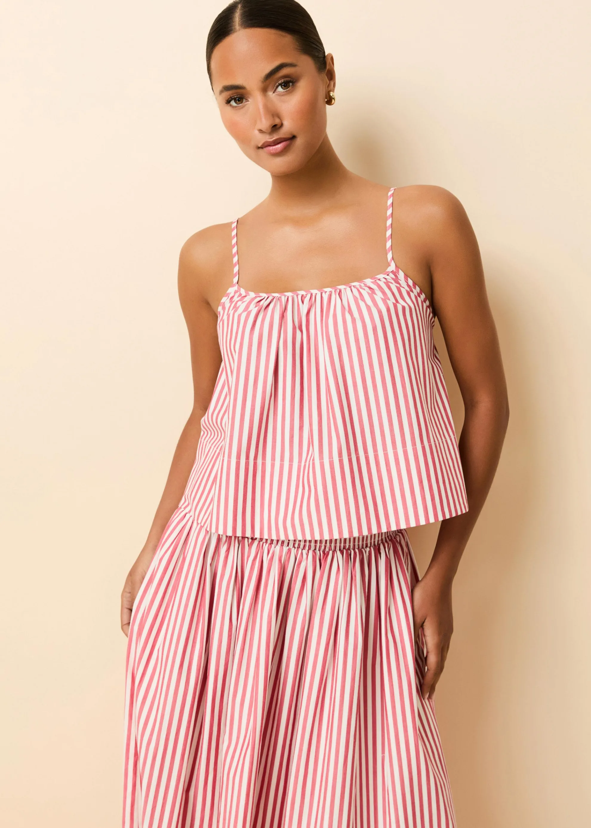 Maayan Top Washed Red / Optic White Stripe