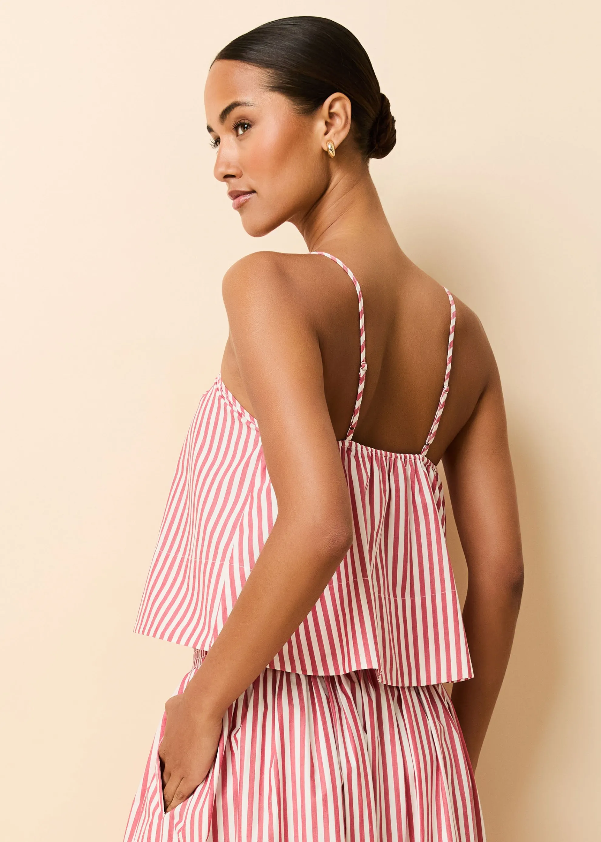 Maayan Top Washed Red / Optic White Stripe