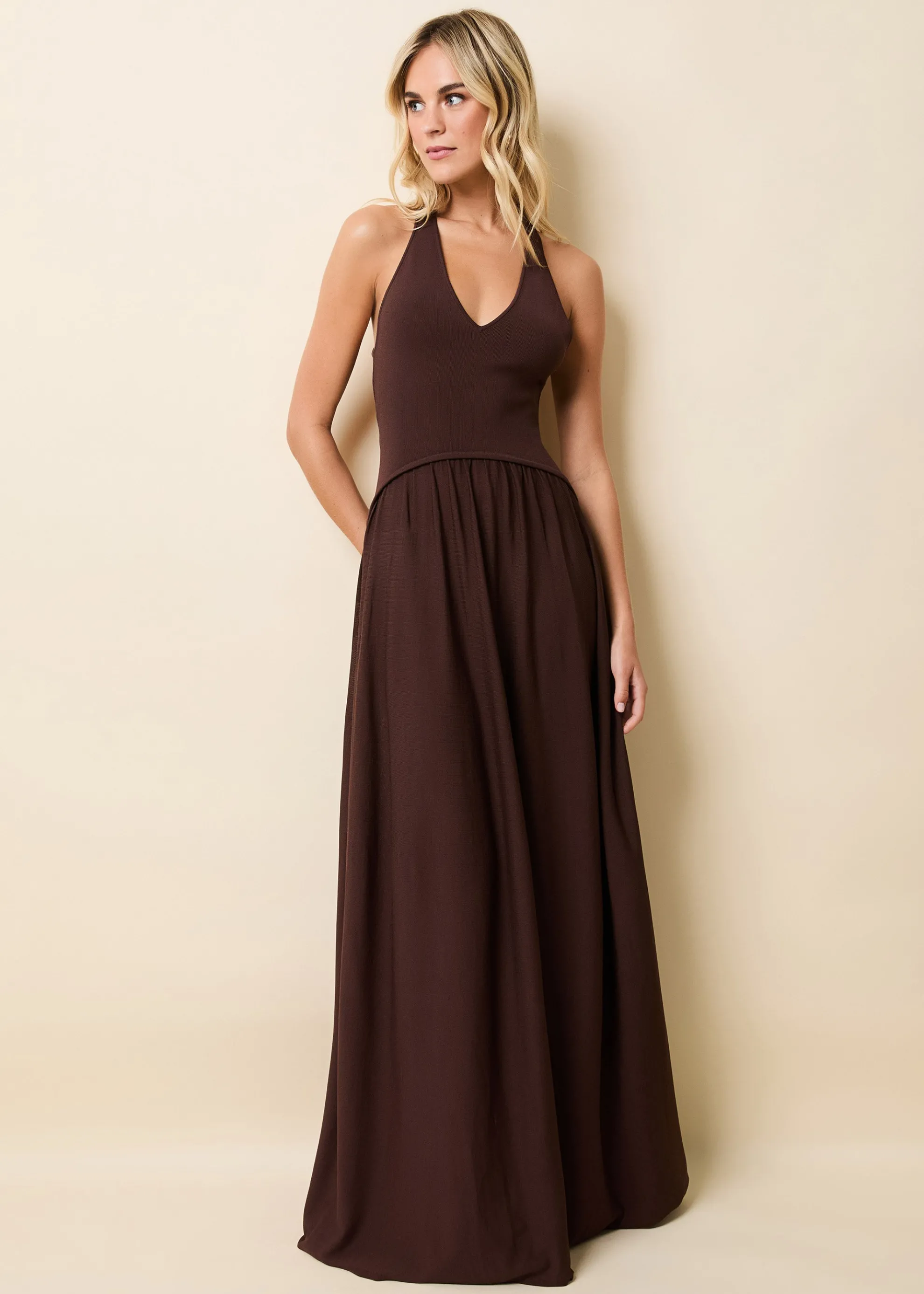 Maggie Dress Raisin Brown