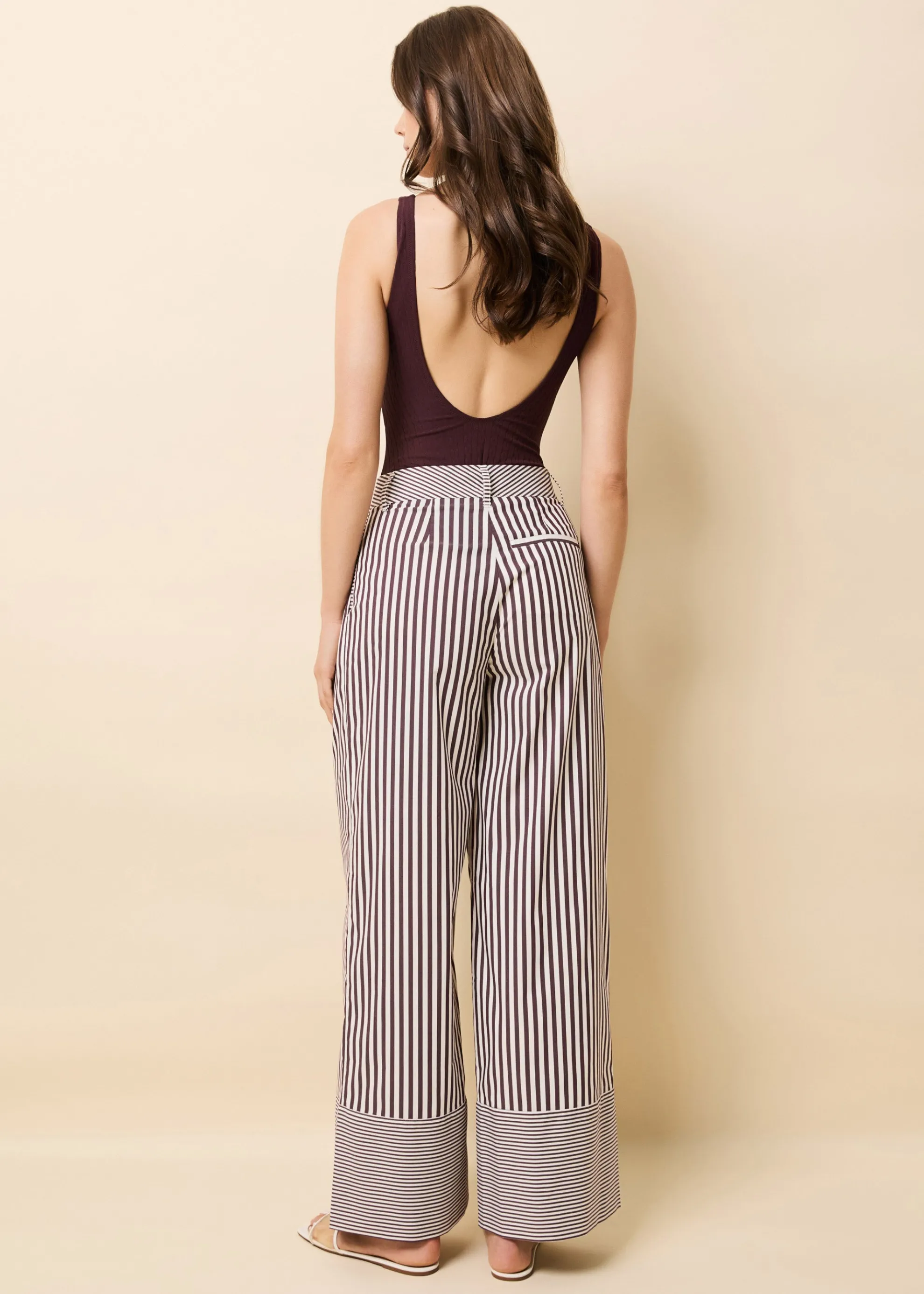 Marnie Pant Raisin Brown / Brule Stripe