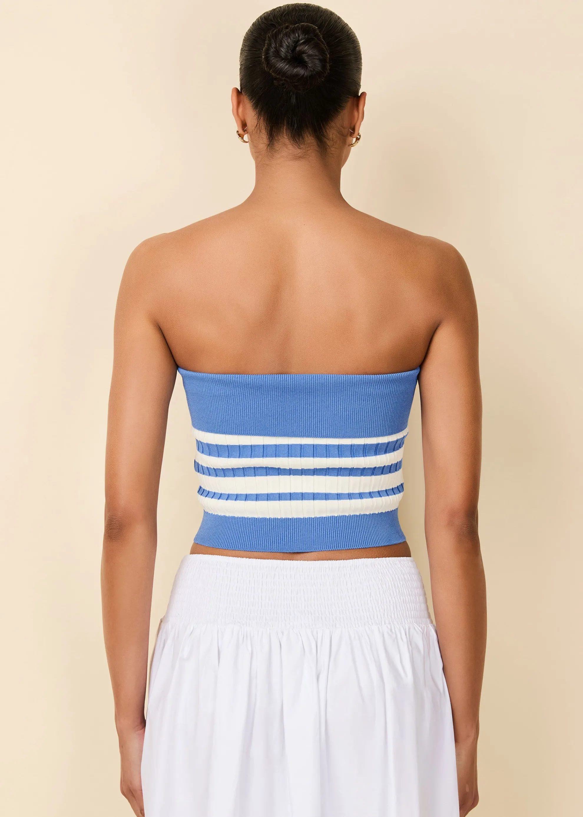 Marnie Top Marina Blue Sunset Stripe