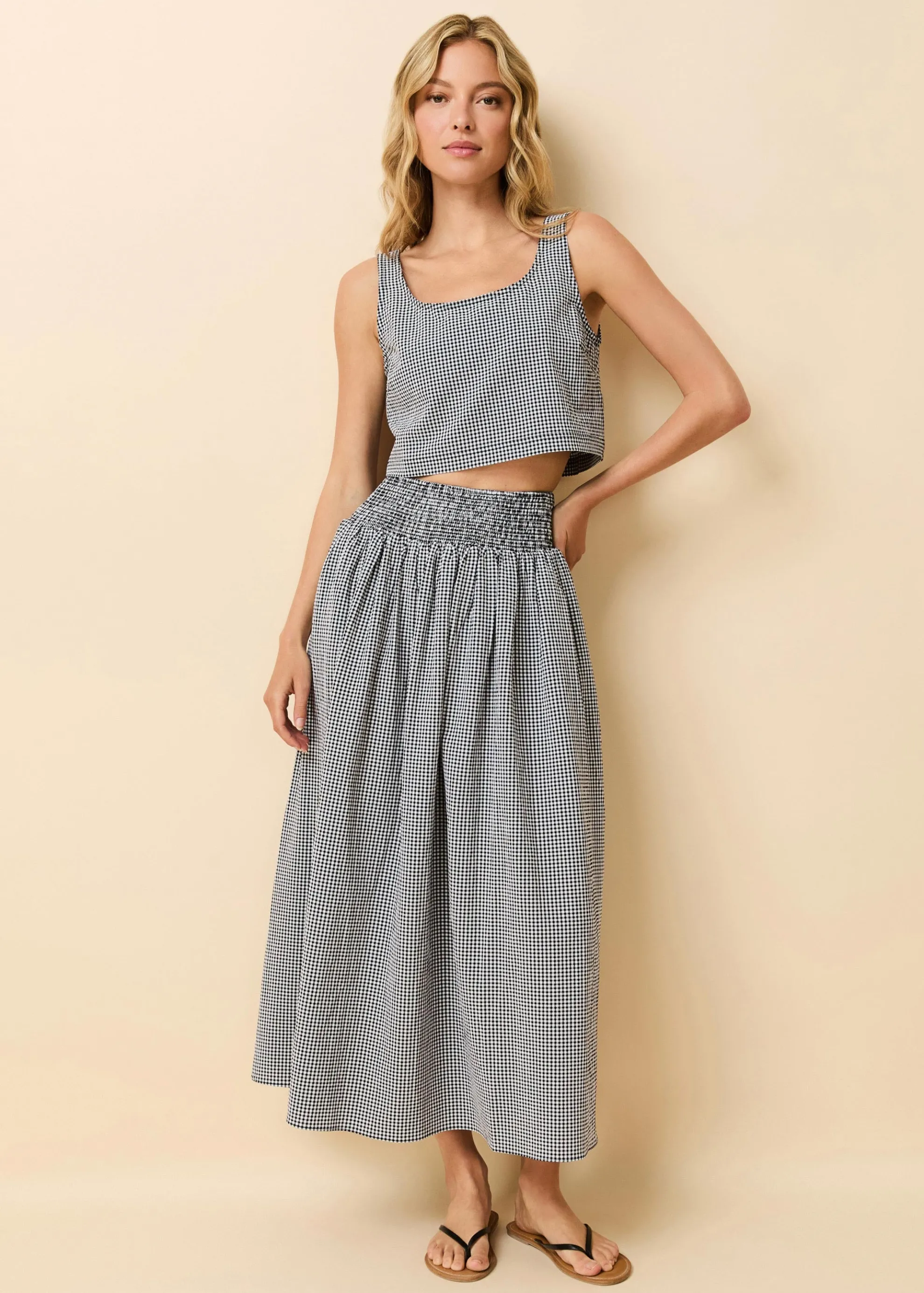 Noreen Skirt Noir Gingham