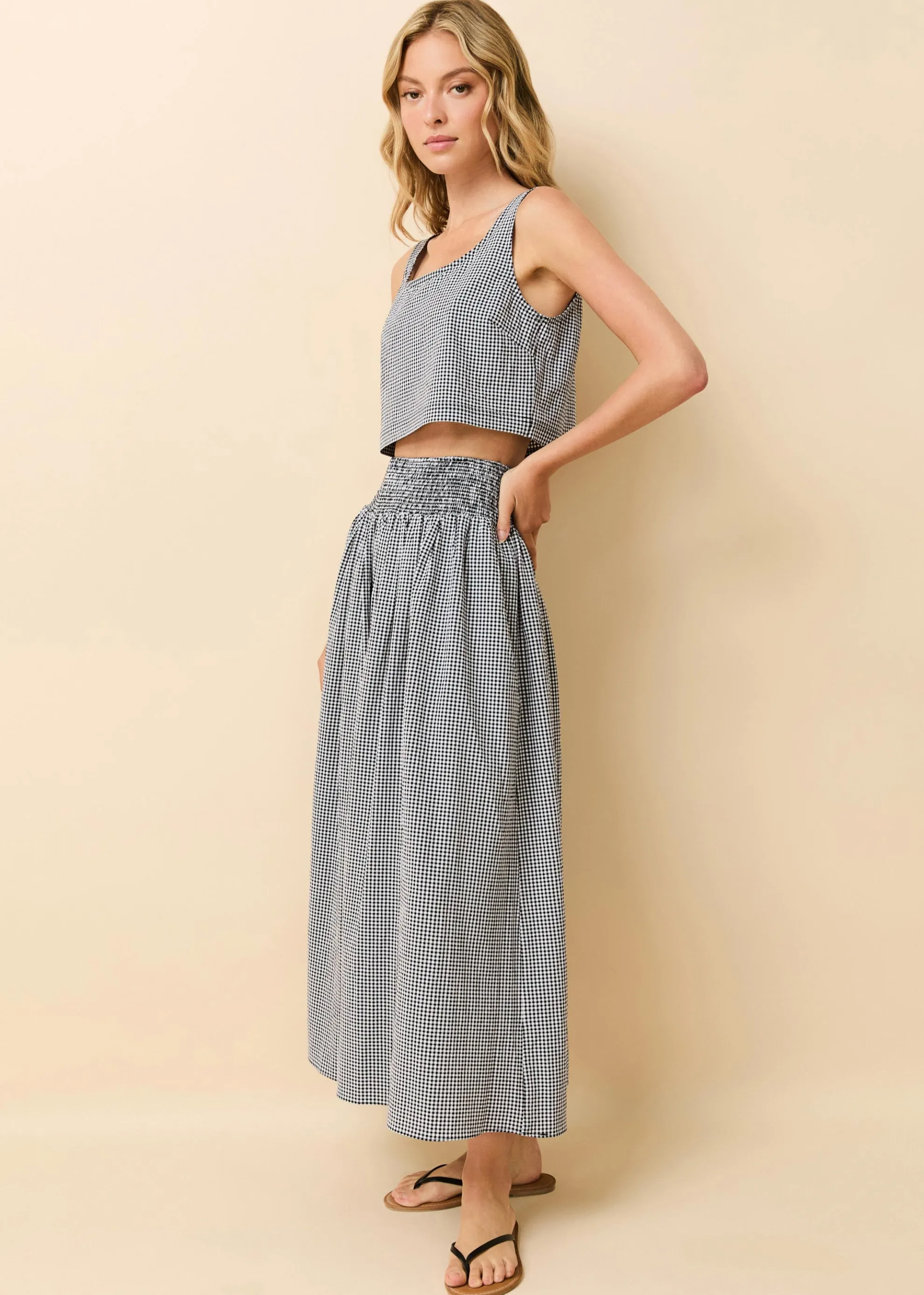 Noreen Skirt Noir Gingham