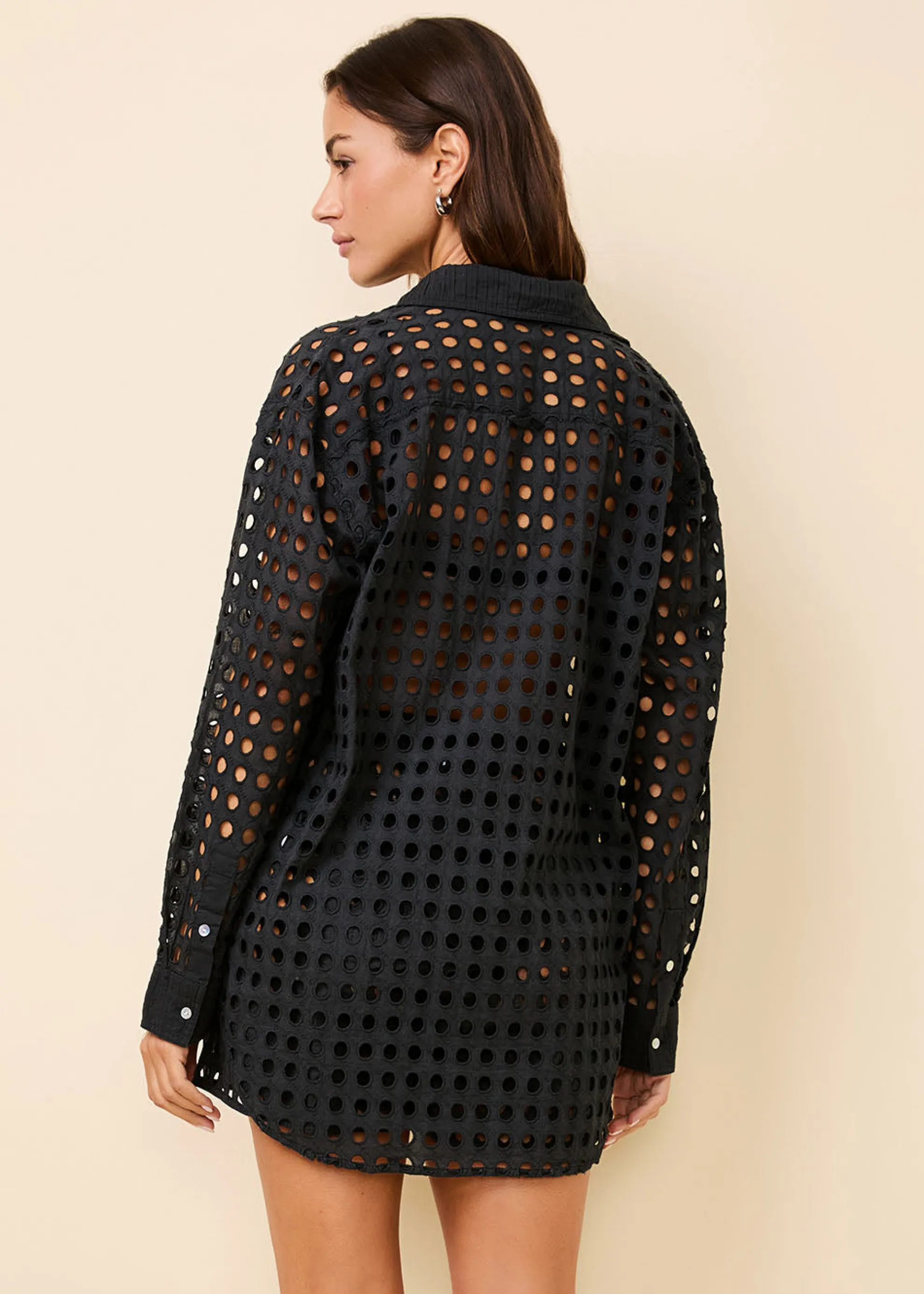 Oxford Tunic Classic Eyelet Noir