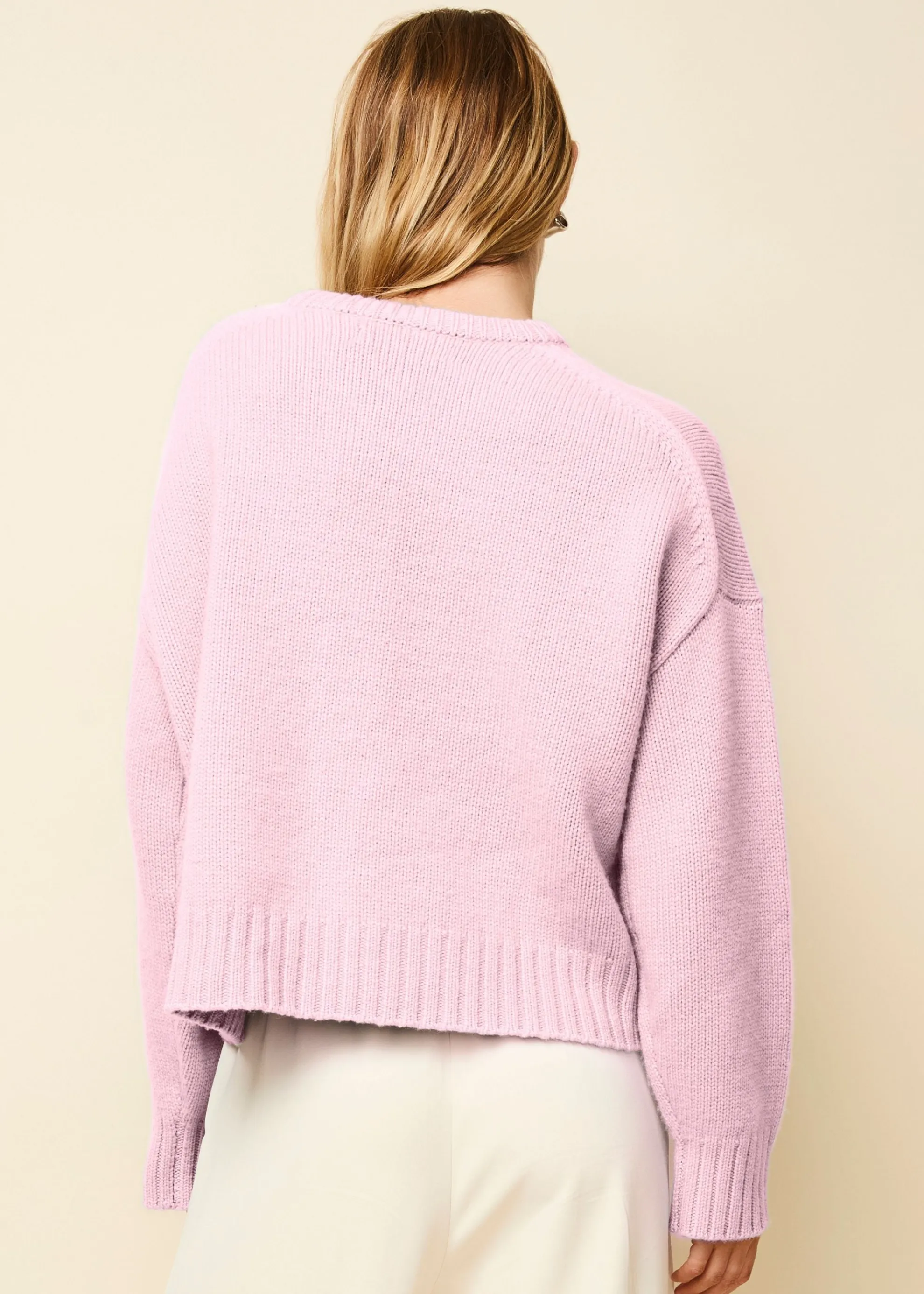 Reva Cashmere Sweater Carnation Pink