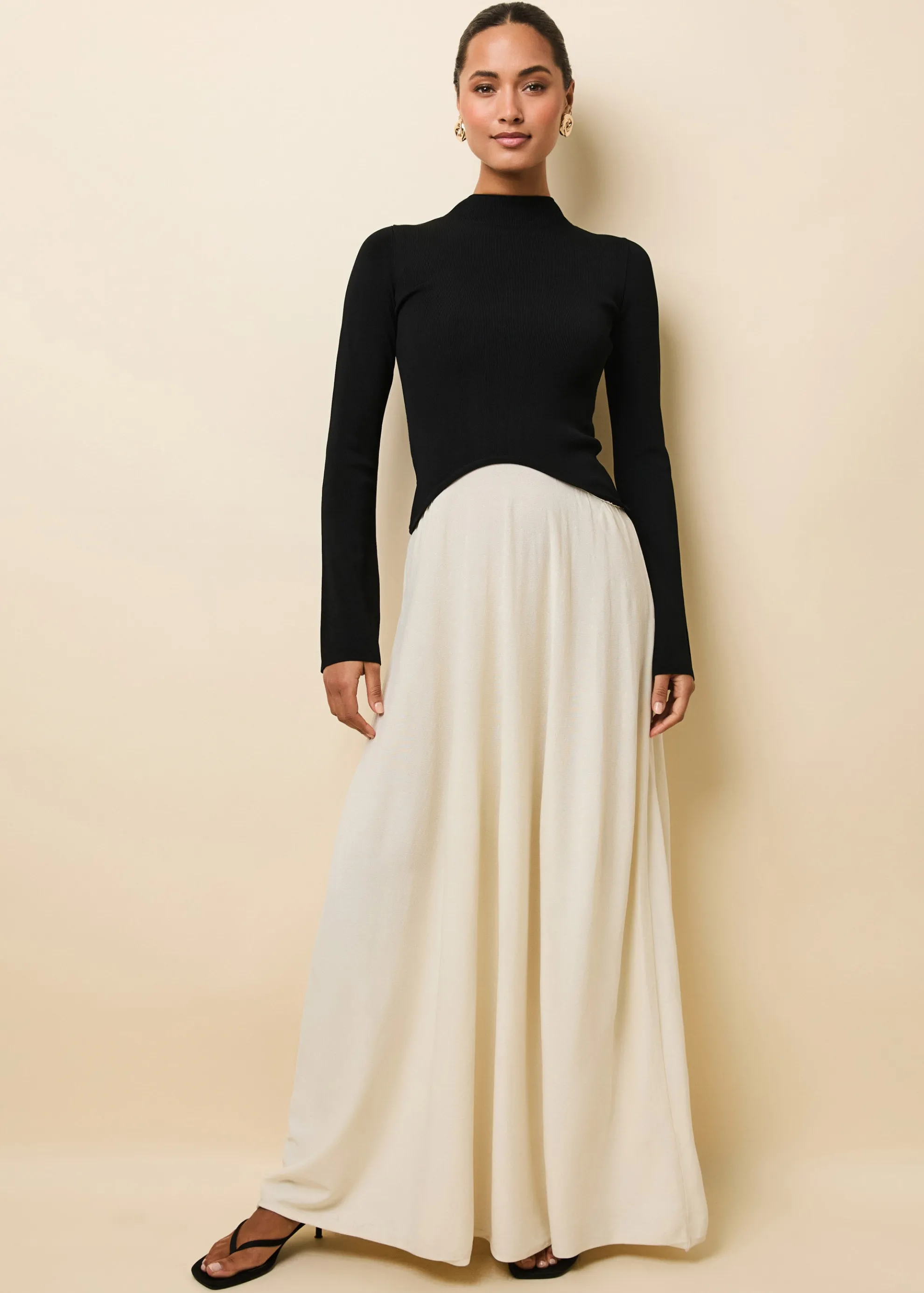 Soglio Dress Ecru / Noir