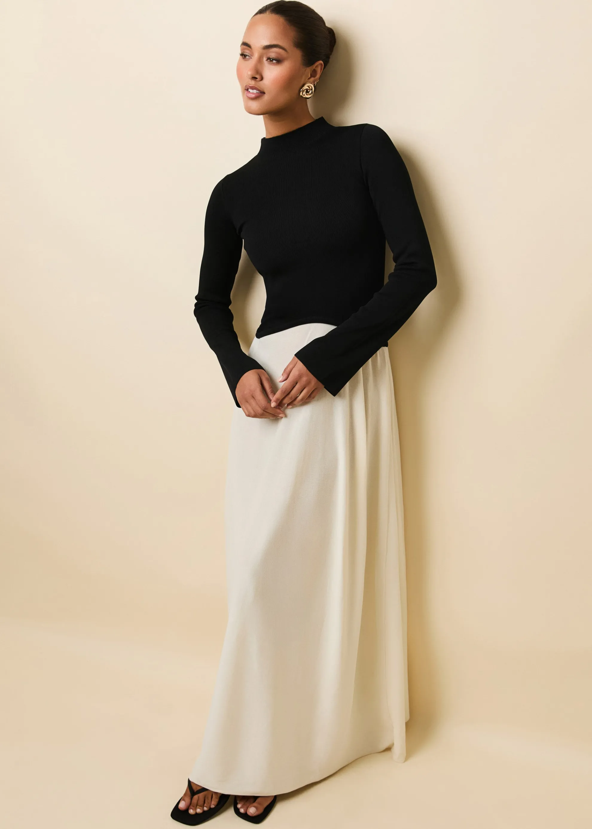 Soglio Dress Ecru / Noir