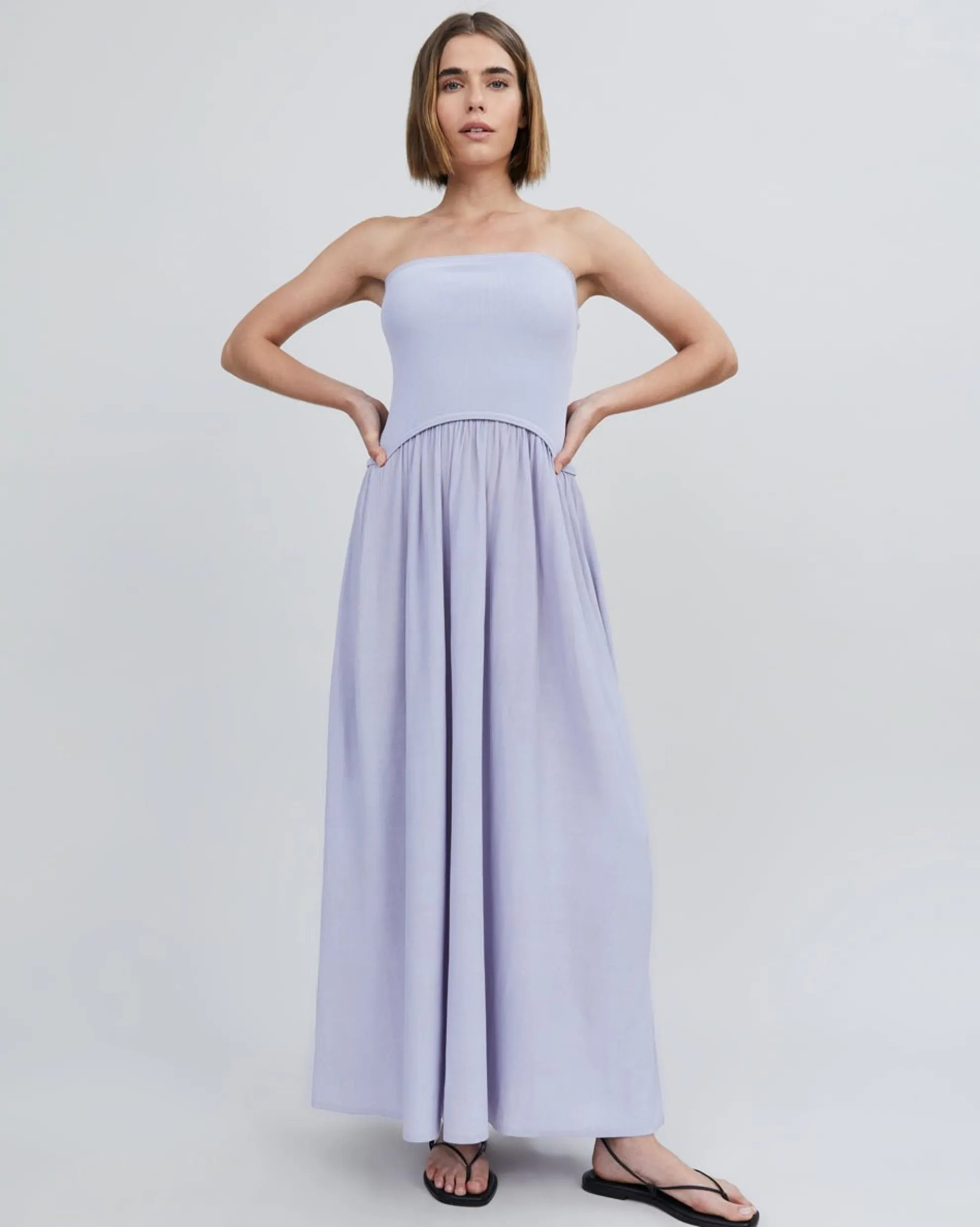 Strapless Soglio Dress Lilac Pastel