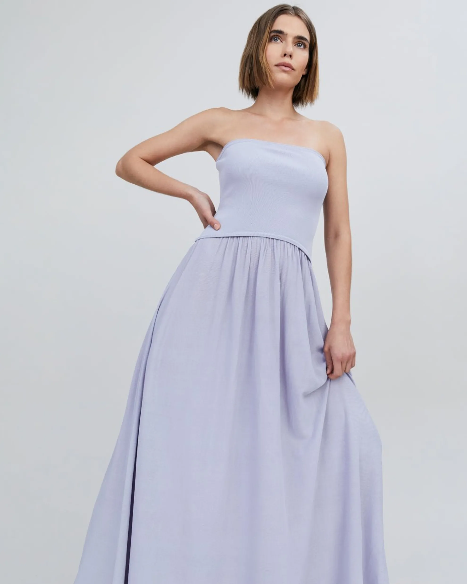 Strapless Soglio Dress Lilac Pastel