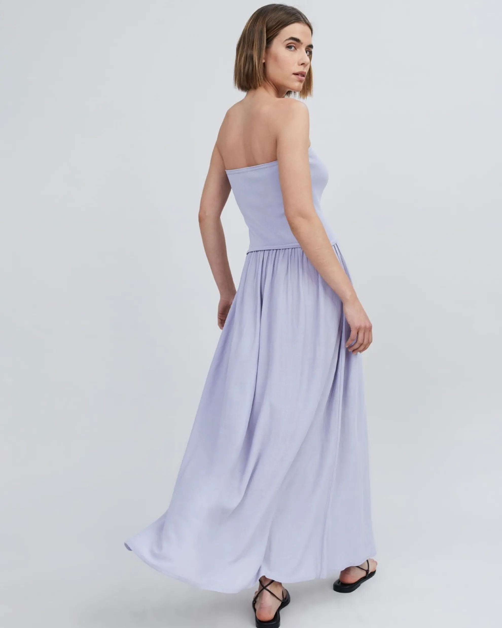 Strapless Soglio Dress Lilac Pastel