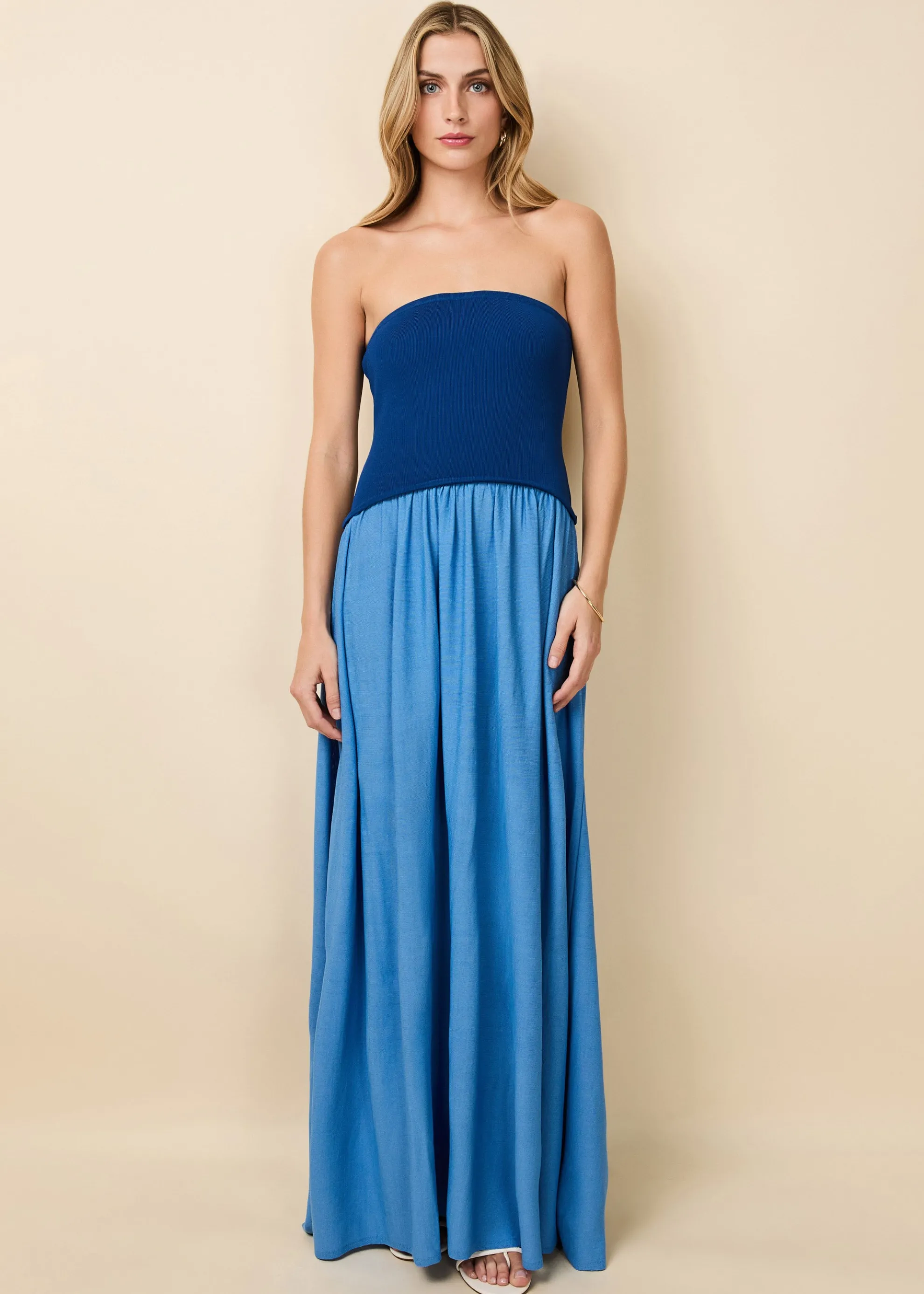 Strapless Soglio Dress Maritime Navy / Marina Blue