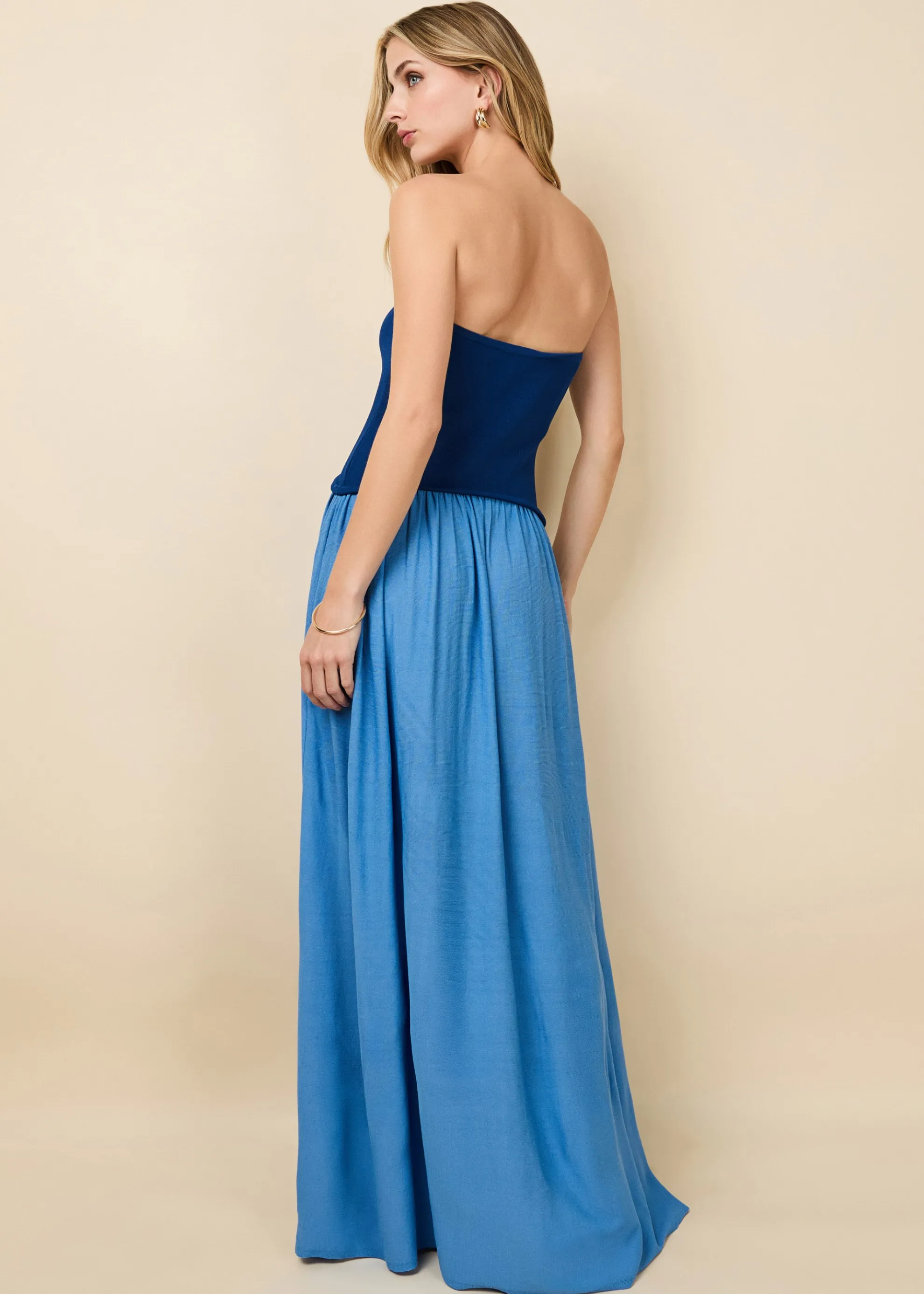 Strapless Soglio Dress Maritime Navy / Marina Blue