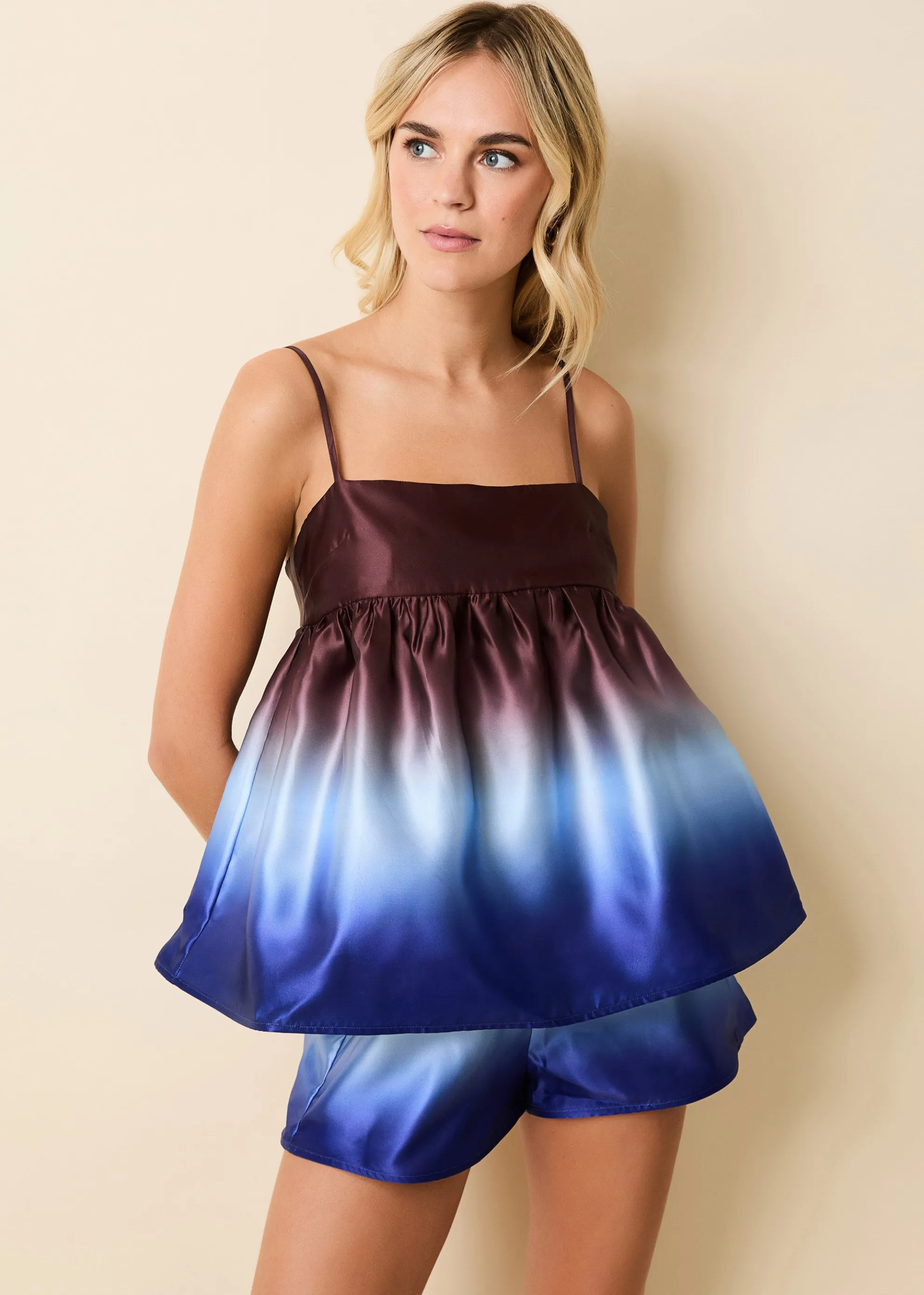 Yarden Top Ombre Twilight / Raisin Brown